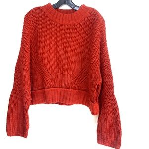 Moon & Madison Chunky Knit Slouchy Oversized Crop Sweater